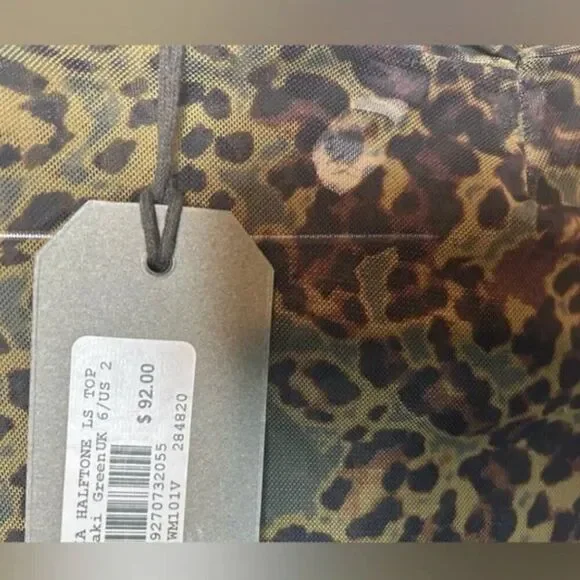 NWT All Saints Tia Halftone long sleeve Sz 2 - Picture 6 of 11